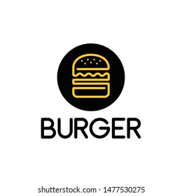 Simple Line Burger Logo Images Stock Stock Vector (Royalty Free ...