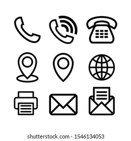 Simple line business icons set design vector