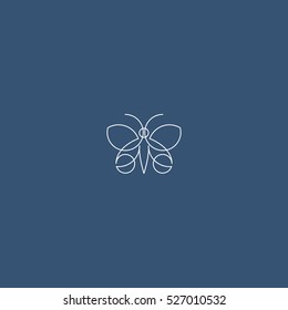 Simple Line Butterfly Logo