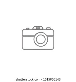 simple line camera logo icon design