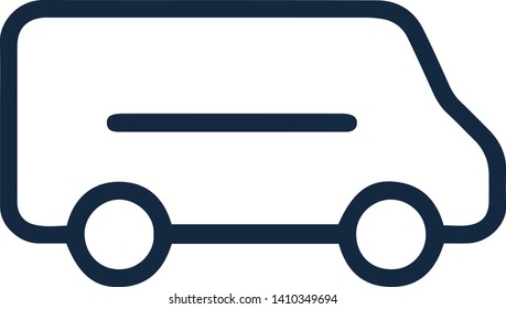 Simple line car icon in trendy flat style isolated on white background