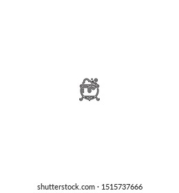 simple line cauldron logo icon design