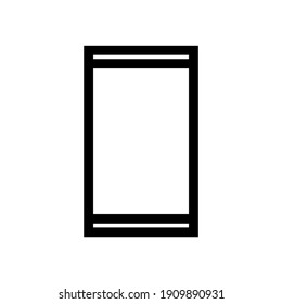 Simple Line of Cell Phone Vector Icon
