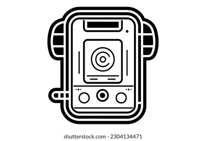 Simple Line of Cell Phone Vector Icon,Mobile Phone Line Icon,Vector Smart Phone Outline Icon Symbol Set