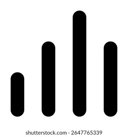 simple line chart icon in line style. Vector illustration