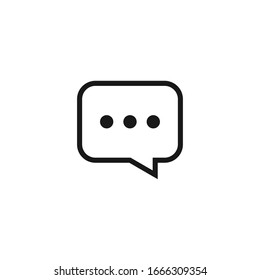 Simple line chat box icon design vector