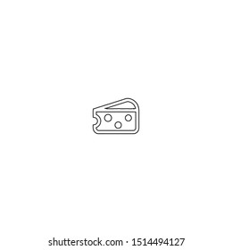 simple line cheese logo icon design