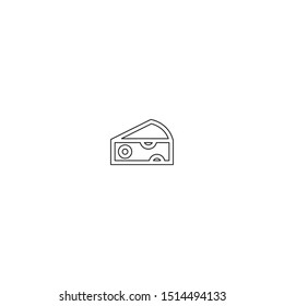 simple line cheese logo icon design