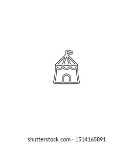 simple line circus logo icon design