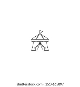 simple line circus logo icon design