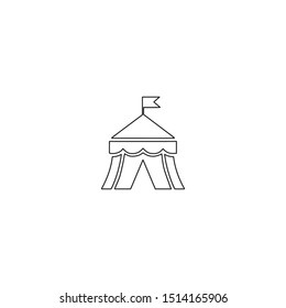 simple line circus logo icon design