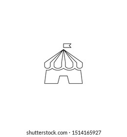 simple line circus logo icon design