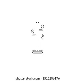 simple line cloth stand logo icon design