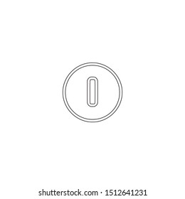 simple line coin logo icon design