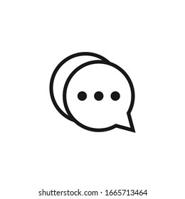 Plantilla de diseño de iconos de chat de línea simple