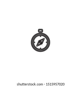 simple line compass logo icon design