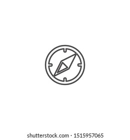 simple line compass logo icon design