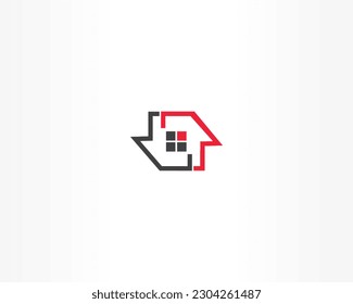 Simple Line Concept Building Logo Icon Design Vector