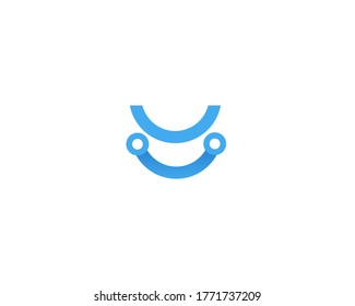 Simple line connection logo design concept