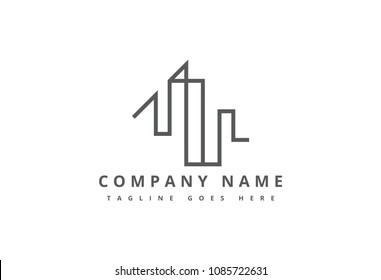 simple line construction logo