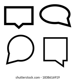 Simple line conversation icon design, perfect for use in comic designs and more.