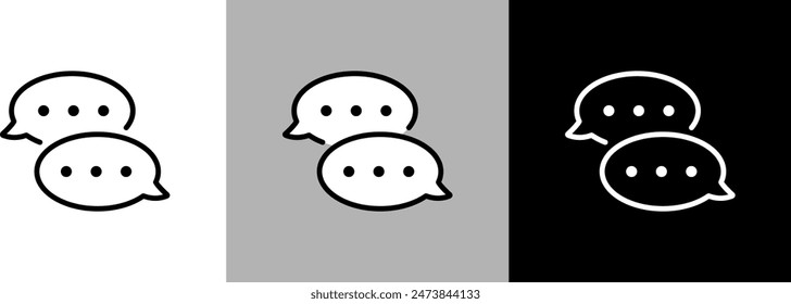 Simple line conversation vector icon. Chat icon.