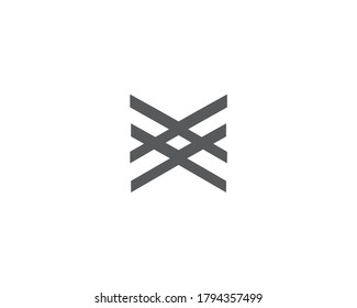 Simple line cross vector logo design icon