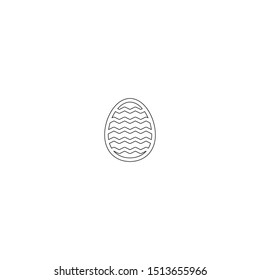 simple line decorative egg logo icon design