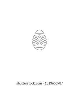 simple line decorative egg logo icon design