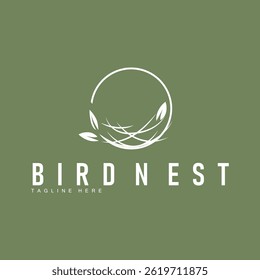 Simple line design concept bird nest logo illustration places where birds nest simple elegant symbol of nature