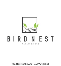 Simple line design concept bird nest logo illustration places where birds nest simple elegant symbol of nature