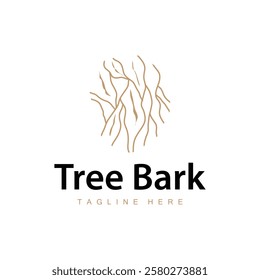 simple line design wood bark logo illustration minimalist wood structure concept minimalist line template symbol icon