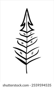 simple line doodle of a winter christmas tree silhouette vector. perfect for holiday designs, decorations, cards, and digital art projects. minimal, clean, and festive graphic illustration.