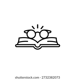 Simple line drawing of an abstract concept for learning and education symbol