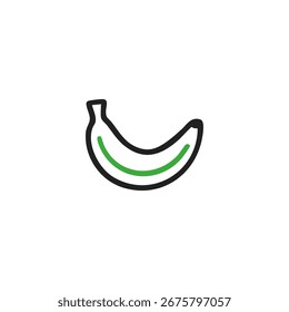 Desenho de linha simples de uma banana