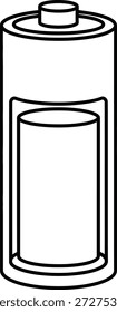 A simple line drawing of a battery, representing power and energy storage.