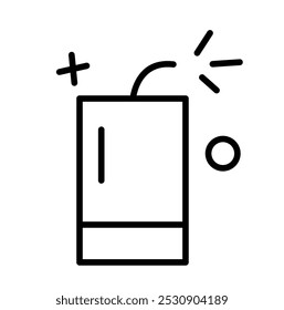 A simple line drawing of a beverage container with a straw and bubbles.