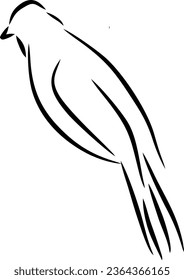 simple line drawing of a bird