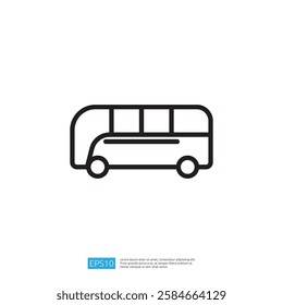 A simple line drawing of a bus, representing public transportation.