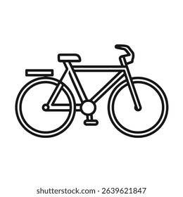 Simple line drawing of a classic bicycle