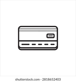 Simple line drawing of a classic magnetic stripe credit card icon