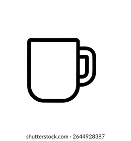 Simple Line Drawing Coffee Cup Illustration Beverage Mug Icon