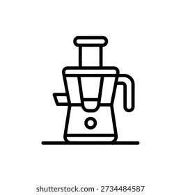 Simple line drawing of a coffee percolator on white background