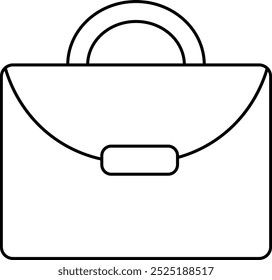 Einfache Linienzeichnung einer Pendlertasche