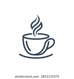 Simple line drawing of a cup