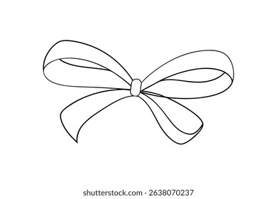Simple line drawing of a decorative bow