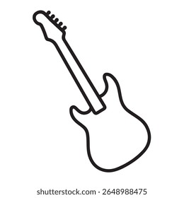 Simple Line Drawing of an Electric Guitar, international music day