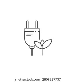 Simple line drawing of electrical plug