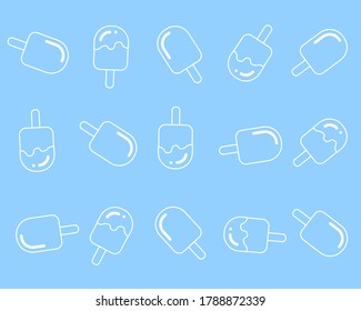 Dibujo de línea simple ojo escaneo día ilustración de patrón con fondo azul claro