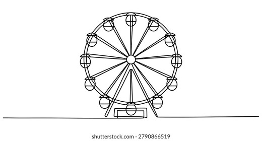 Simple line drawing ferris